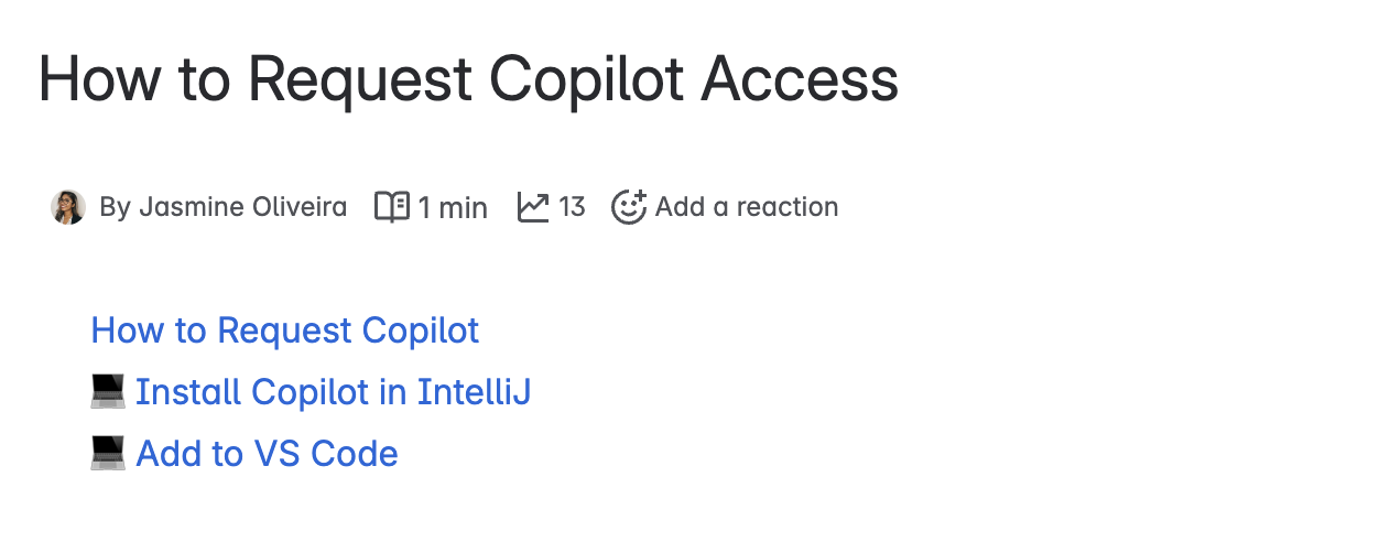 How to request Copilot access