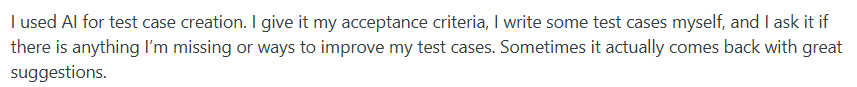 AI for test case creation