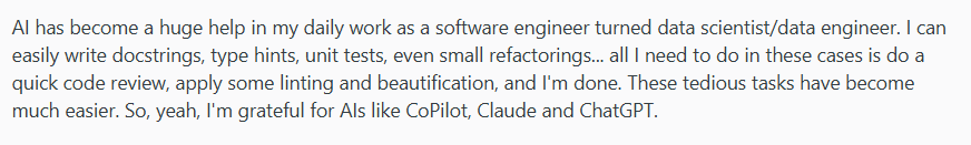 AI impact on developer productivity