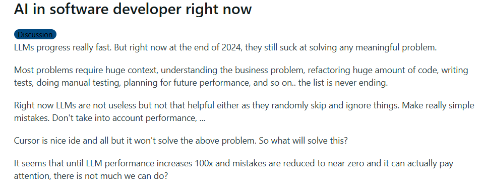 AI in software development discussion