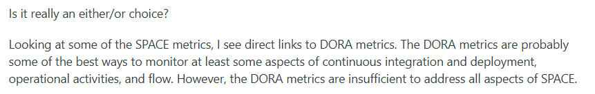 DORA and SPACE frameworks