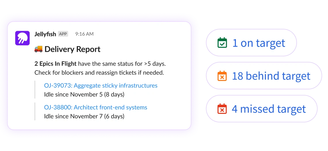 Jellyfish delivery alerts