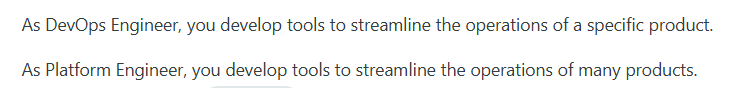 Difference between devops and platform engineer