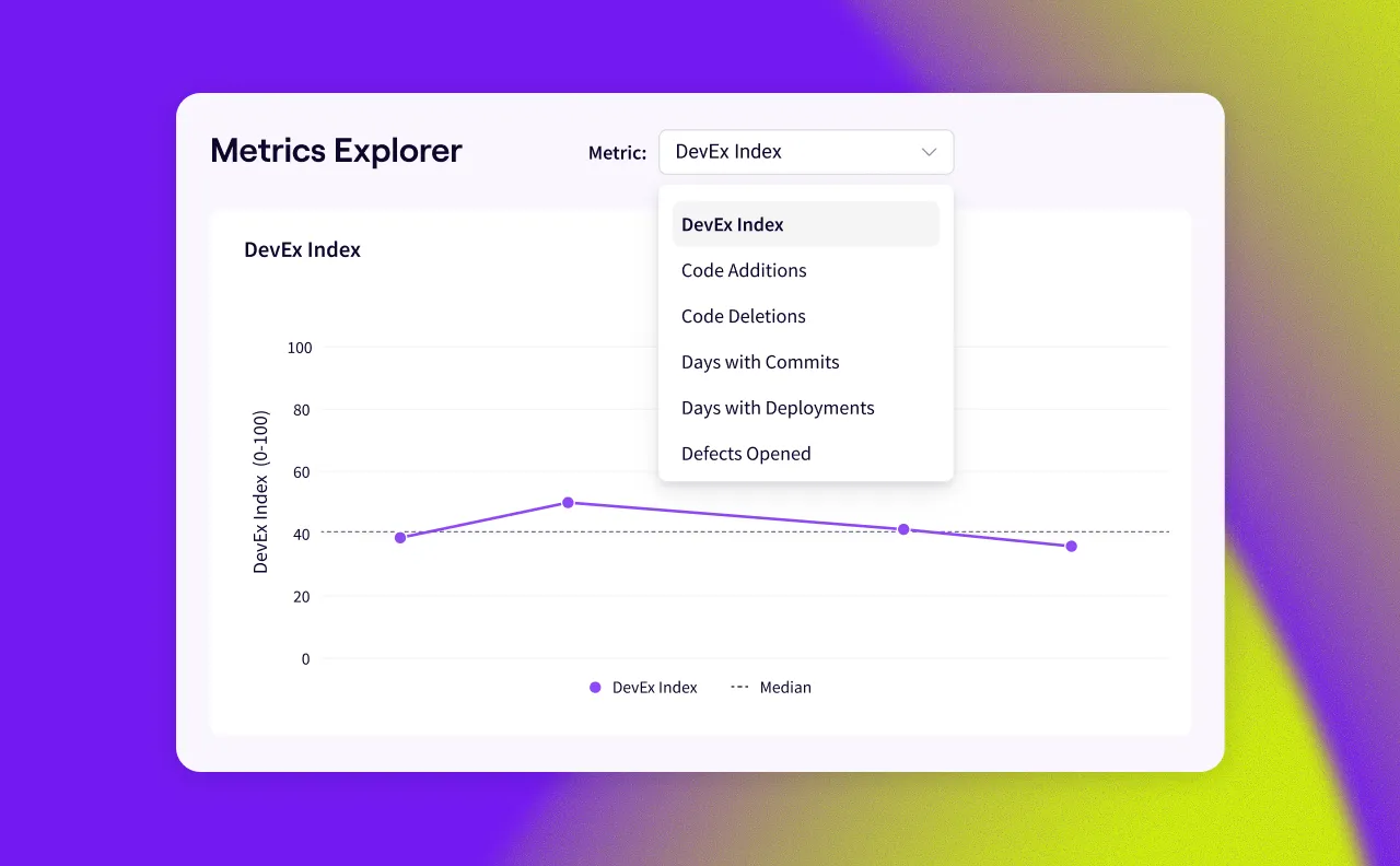 Jellyfish Metrics Explorer DevEx Index