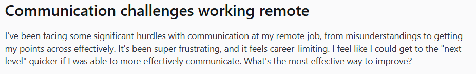 Communication challenges when working remotely