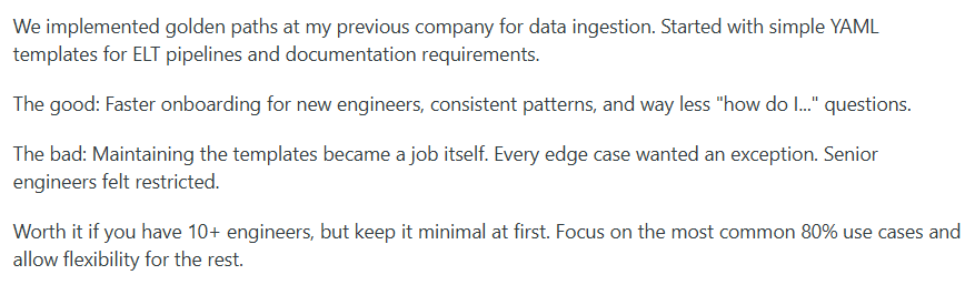 Implementing Golden Paths