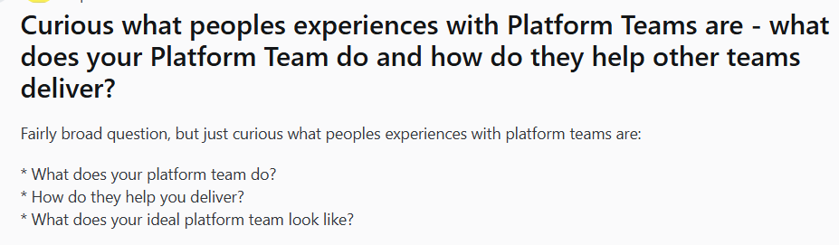 what are platform engineering teams